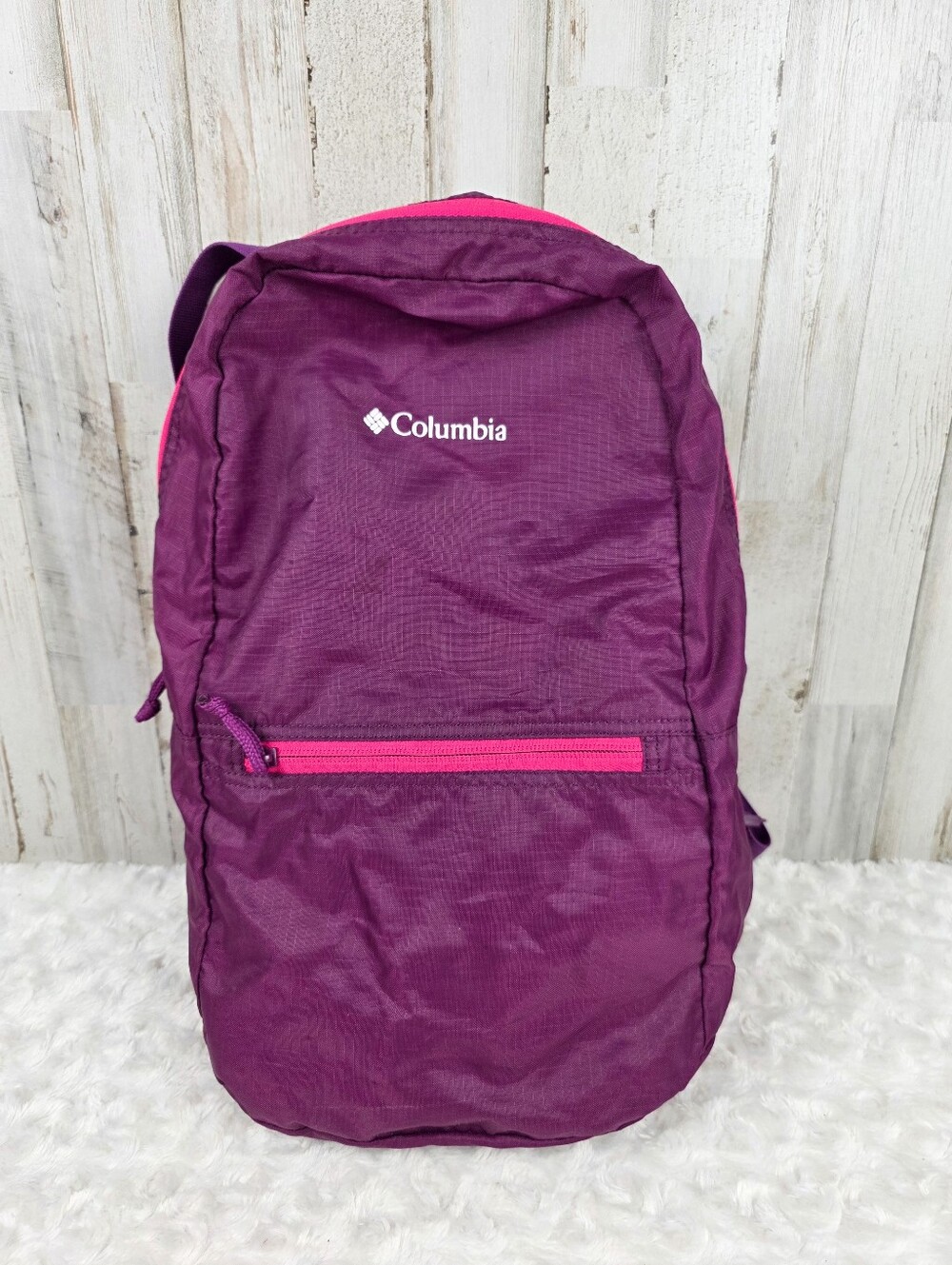 Columbia Women's Purple Lightweight Packable 2L Backpack with Pink Accent